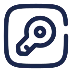 Key Minimalistic Square SVG Icon